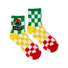 Stay High Rasta Ankle Socks at Spencer's