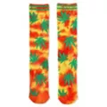 Tie Dye Leaf Crew Socks at Spencer's