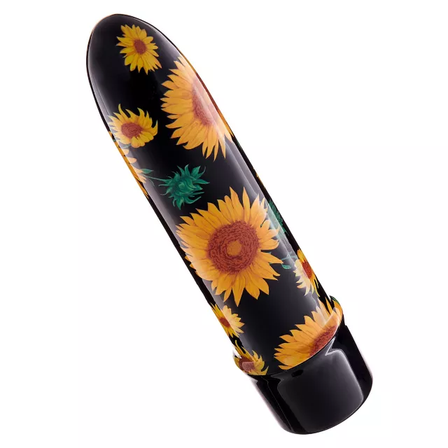 Flower Power 10-Function Sunflower Waterproof Bullet Vibrator 5 Inch - Sexology at Spencer's