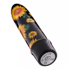 Flower Power 10-Function Sunflower Waterproof Bullet Vibrator 5 Inch - Sexology at Spencer's