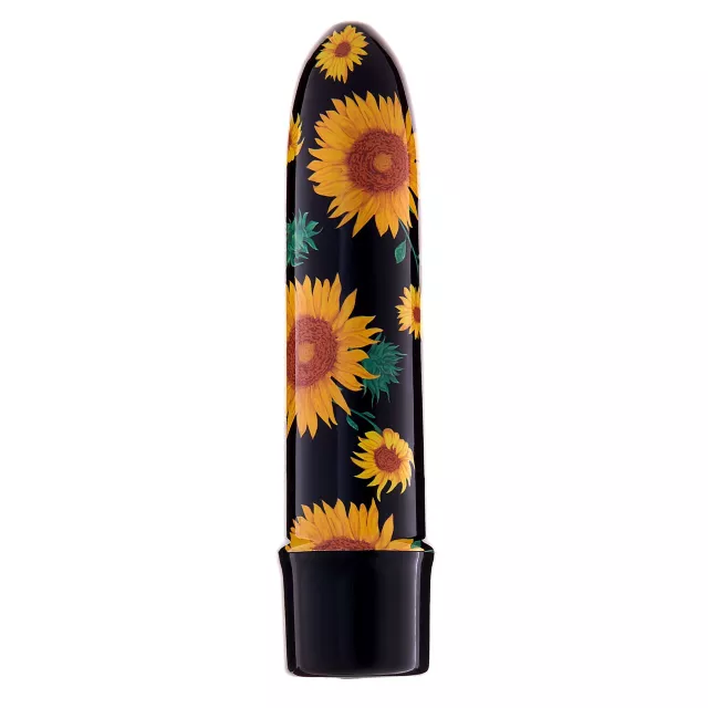 Flower Power 10-Function Sunflower Waterproof Bullet Vibrator 5 Inch - Sexology at Spencer's