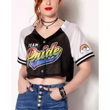 Cropped Team Pride Jersey at Spencer's