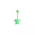 CZ Acrylic Green Turtle Belly Ring - 14 Gauge at Spencer's