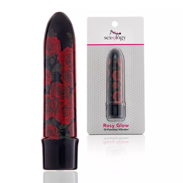 Rosy Glow 10-Function Waterproof Bullet Vibrator 5.3 Inch - Sexology at Spencer's