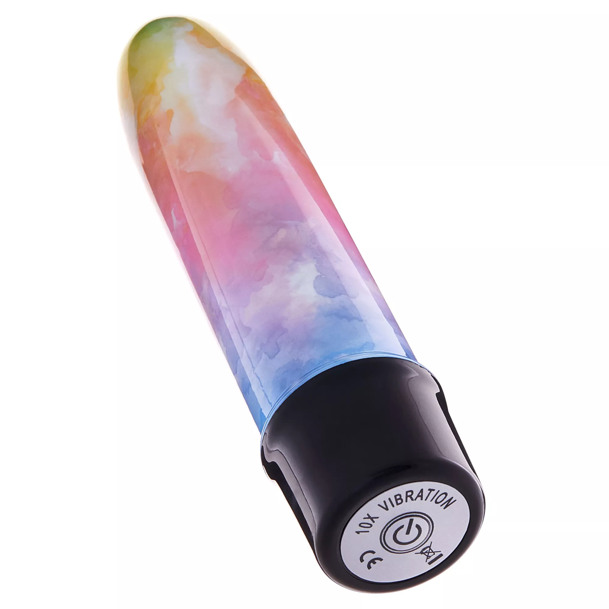 Color Me Happy 10-Function Watercolor Waterproof Bulletproof Vibrator 5 Inch - Sexology at Spencer's