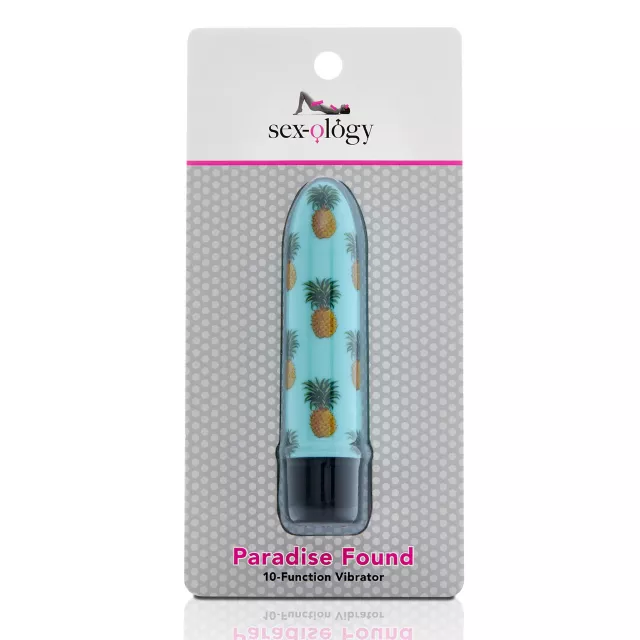 Paradise Found 10-Function Pineapple Waterproof Bullet Vibrator 5 Inch - Sexology at Spencer's