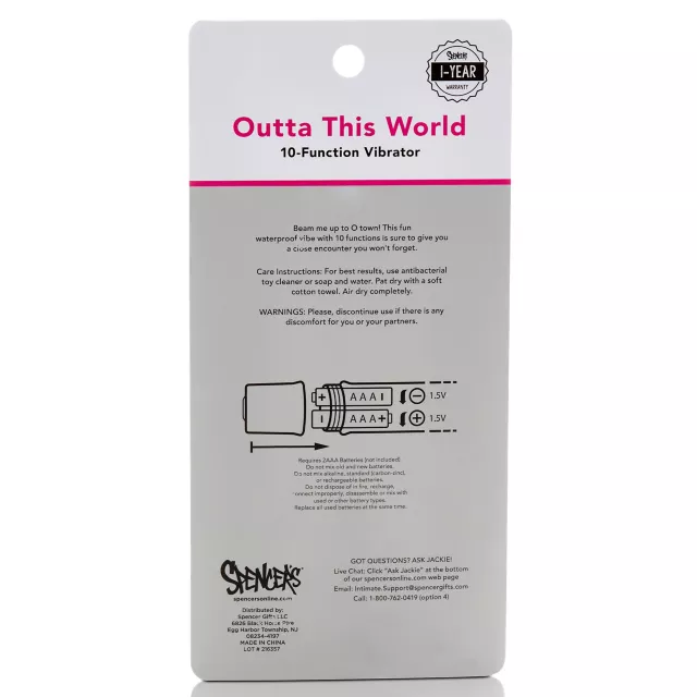 Outta This World 10-Function Alien Waterproof Bullet Vibrator 5 Inch - Sexology at Spencer's