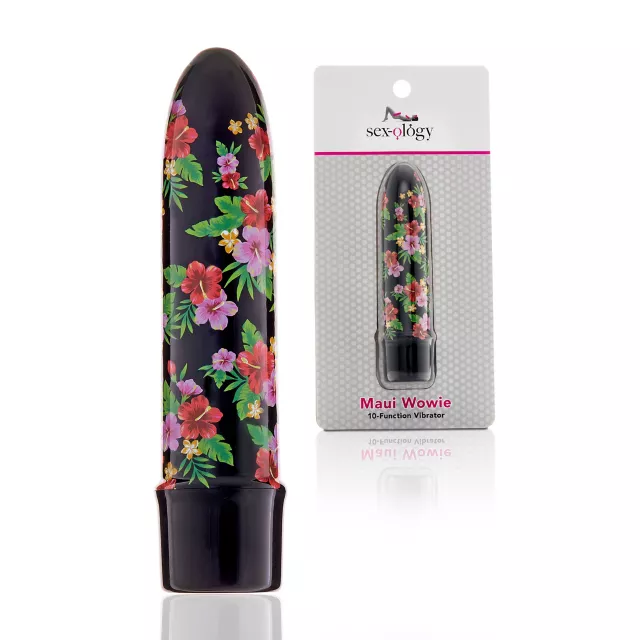 Maui Wowie Multi-Speed Waterproof Vibrator 5 Inch Tropical Flowers - Sexology at Spencer's