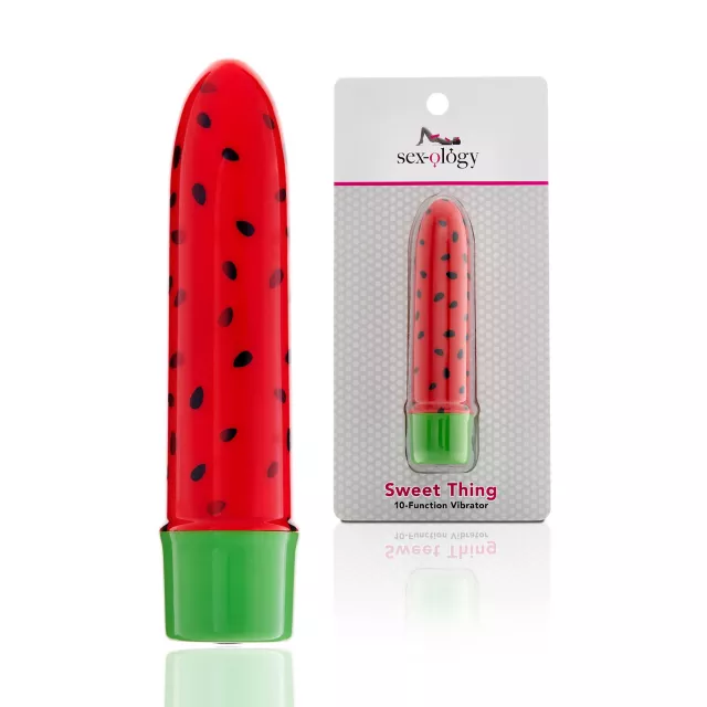 Sweet Thing 10-Function Waterproof Watermelon Bullet Vibrator 5 Inch - Sexology at Spencer's