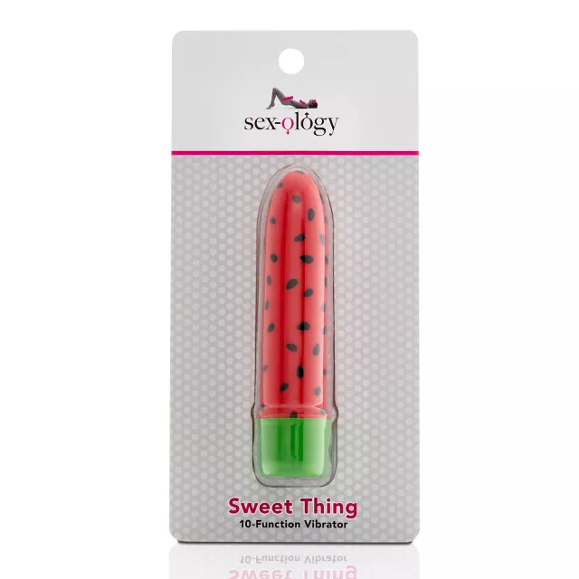 Sweet Thing 10-Function Waterproof Watermelon Bullet Vibrator 5 Inch - Sexology at Spencer's