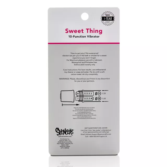 Sweet Thing 10-Function Waterproof Watermelon Bullet Vibrator 5 Inch - Sexology at Spencer's