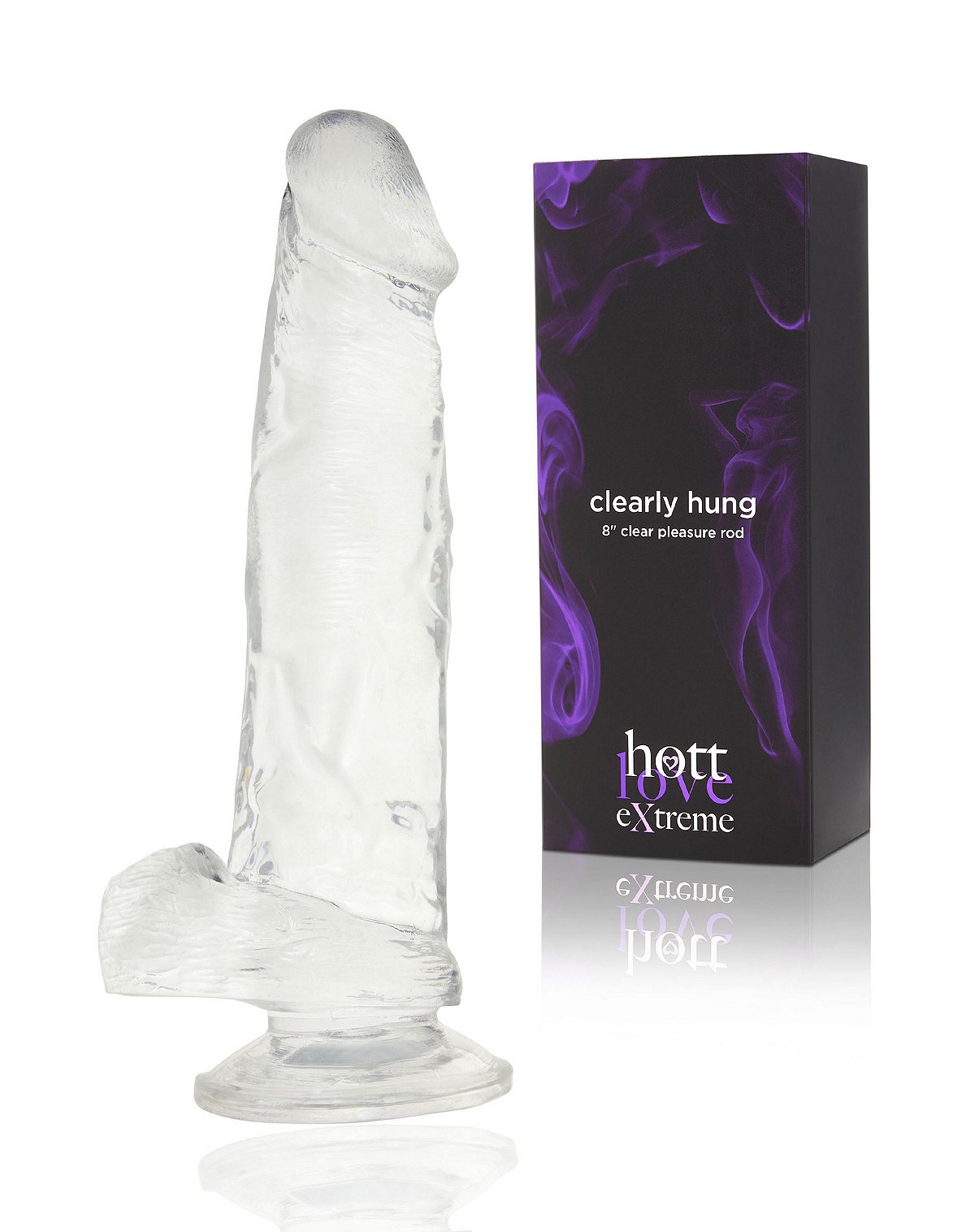 Clearly Hung Suction Cup 8 Inch Dildo