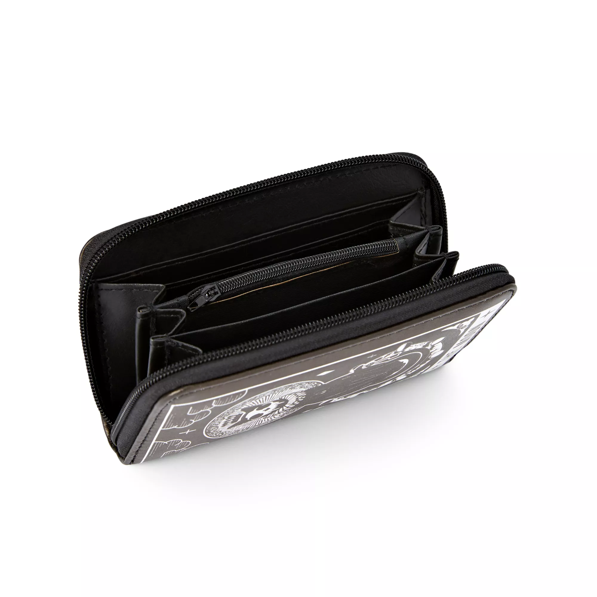 Black Cat the Moon Zip Wallet at Spencer's