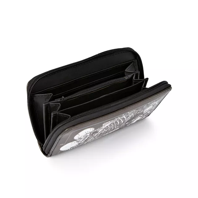 Kissing Skeletons Zip Wallet at Spencer's