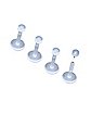 Multi-Pack Labret Lip Ring Retainers 4 Pack - 16 Gauge