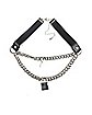 Key Lock Chain Choker Necklace
