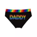 Black Rainbow Daddy Pride Briefs at Spencer's