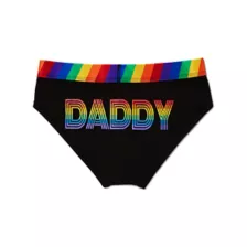 Black Rainbow Daddy Pride Briefs at Spencer's