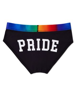 Black Rainbow Pride Briefs - Spencer's