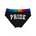 Black Rainbow Pride Briefs at Spencer's