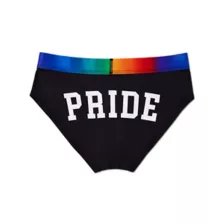Black Rainbow Pride Briefs at Spencer's