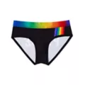 Black Rainbow Pride Briefs at Spencer's