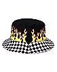 Checkered Flame Bucket Hat