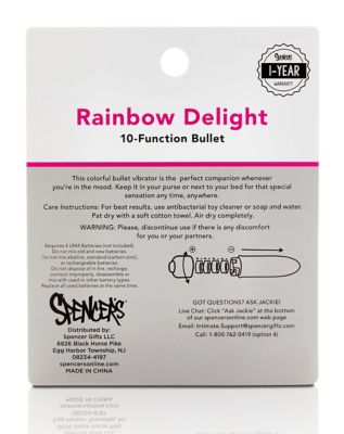 Rainbow Delight 10-Function Bullet Vibrator 3.5 Inch - Sexology