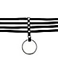 O Ring Strip Choker Necklace
