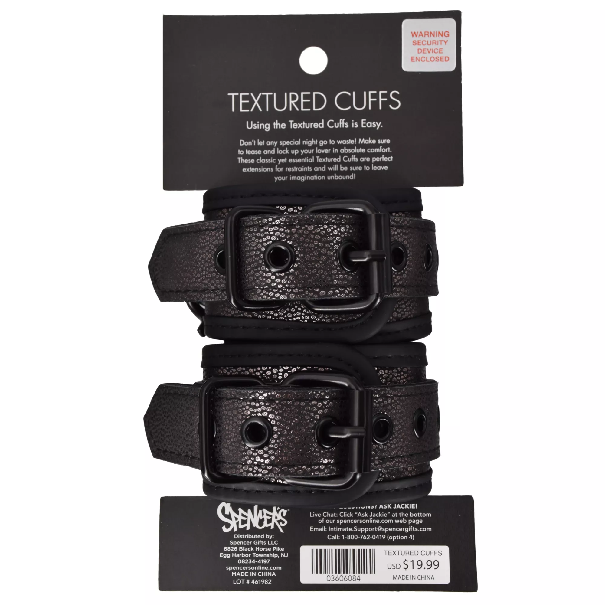 Textured Bondage Handcuffs - Pleasure Bound at Spencer's