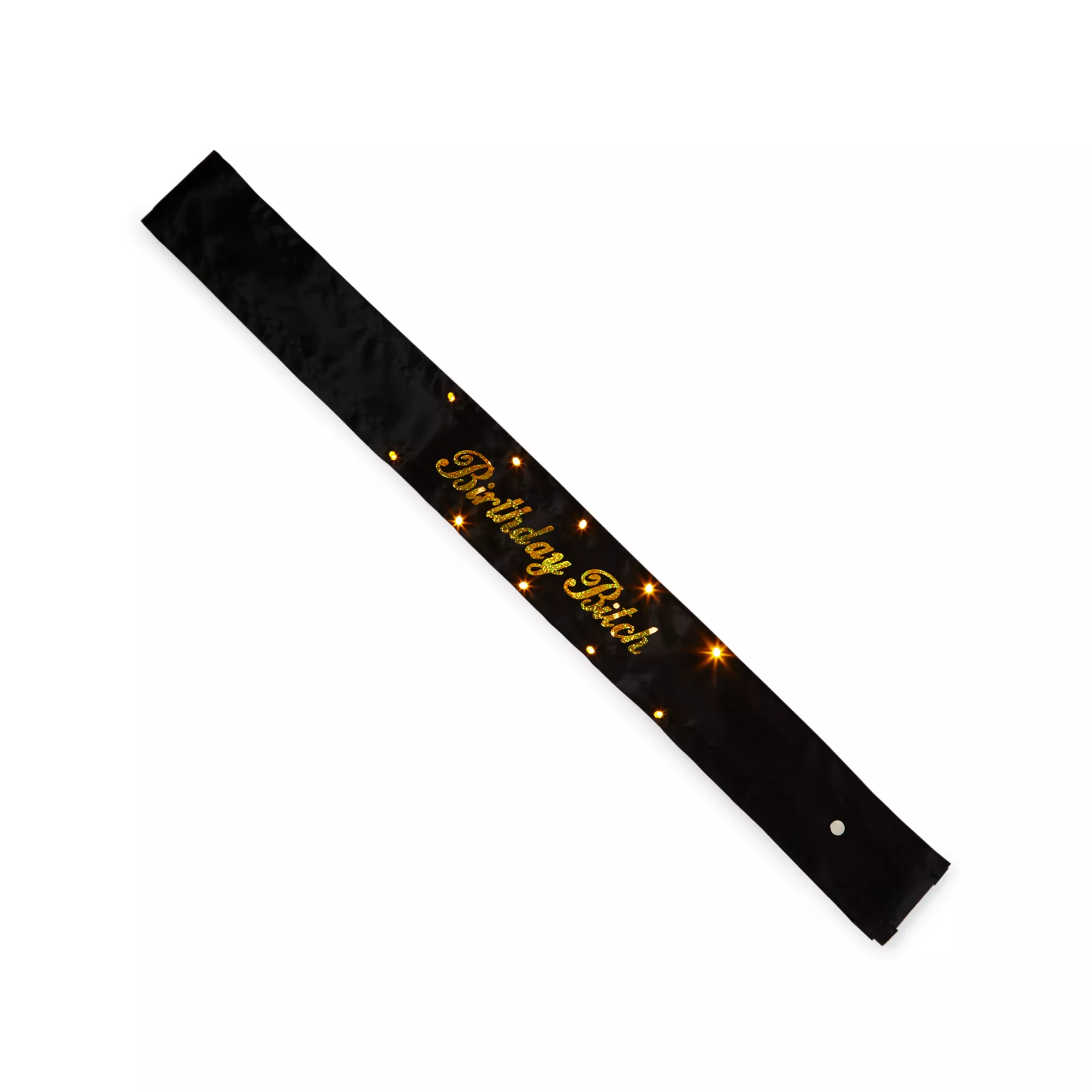 Black Birthday Bitch Light-Up Sash at Spencer's
