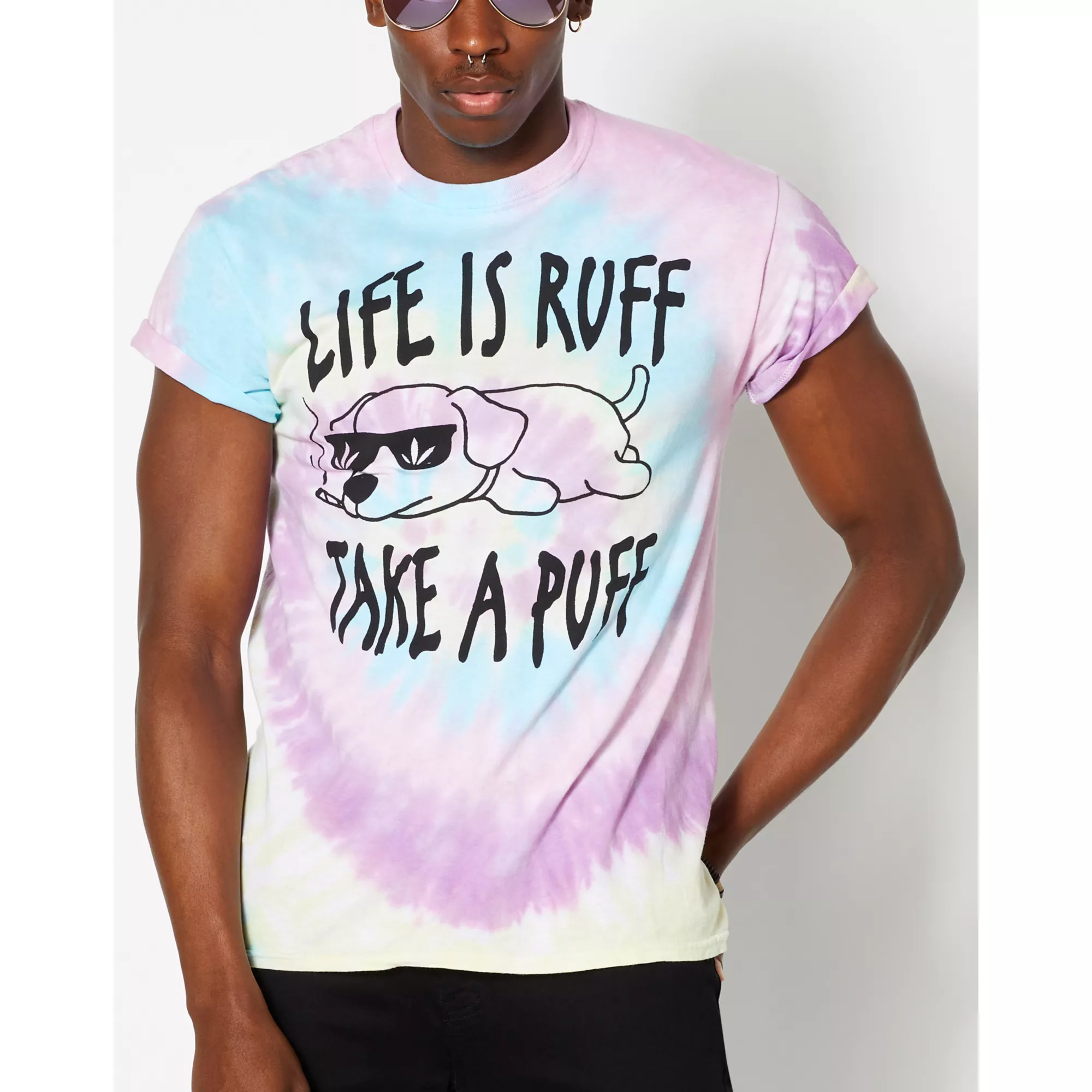 Tie Dye Take A Puff T Shirt at Spencer's