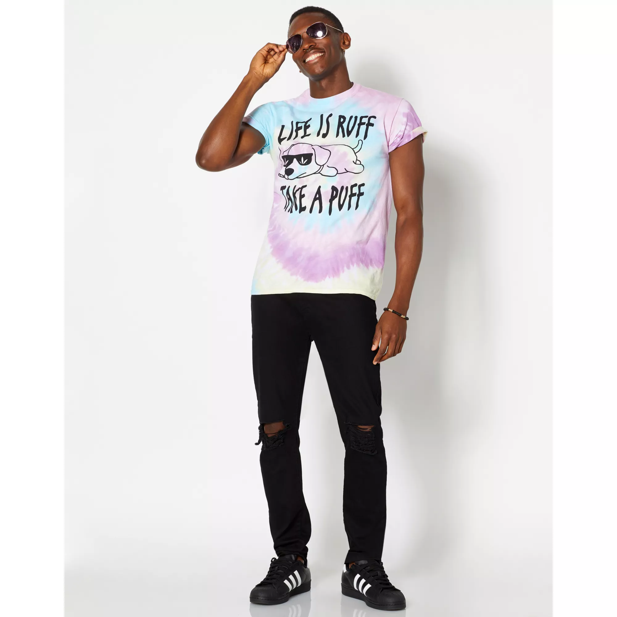 Tie Dye Take A Puff T Shirt at Spencer's