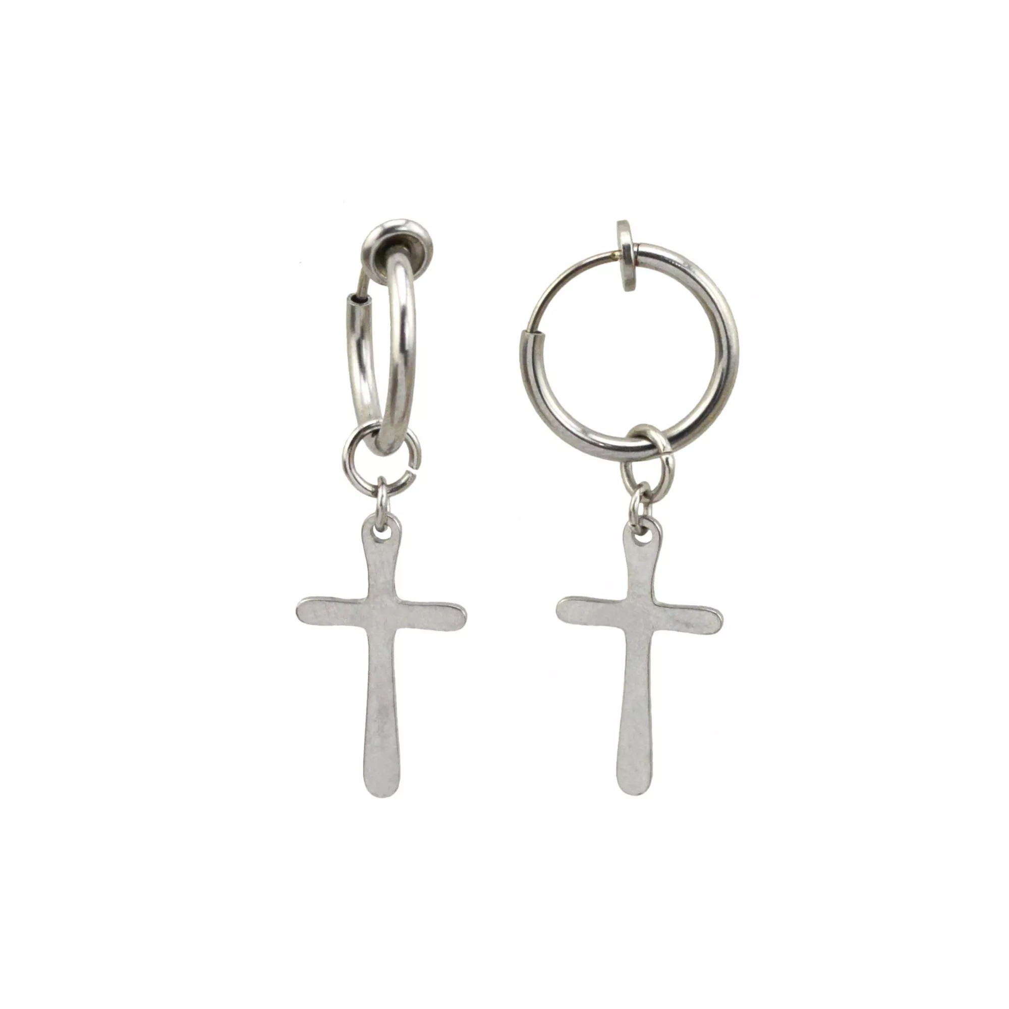 Cross Fake Dangle Earrings at Spencer's