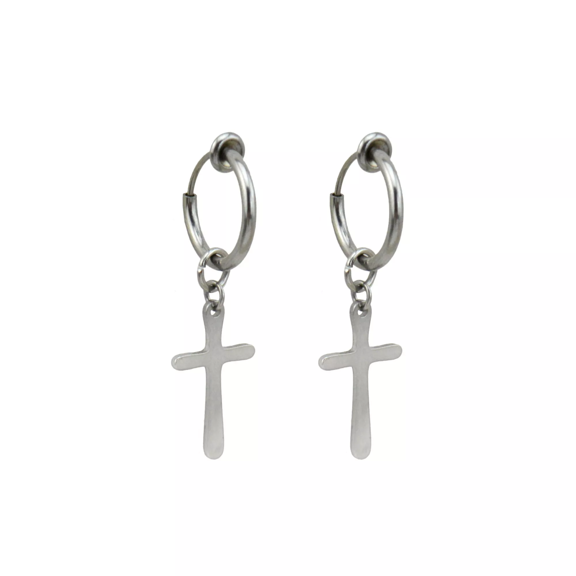 Cross Fake Dangle Earrings at Spencer's