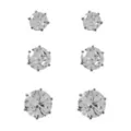 Multi-Pack CZ Stud Earrings 3 Pair - 20 Gauge at Spencer's