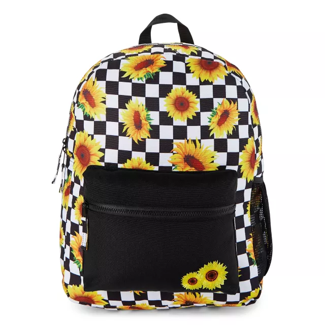 Checkered Sunflower Backpack Spencer s