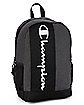 Black and Gray Vertical Logo Backpack - Champion