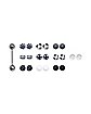 Multi-Pack Barbell with Black and White Extra Balls - 14 Gauge
