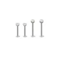 Multi-Pack CZ Labret Lip Rings 4 Pack - 16 Gauge at Spencer's