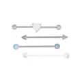 Multi-Pack Opal-Effect Industrial Barbells 4 Pack - 14 Gauge at Spencer's