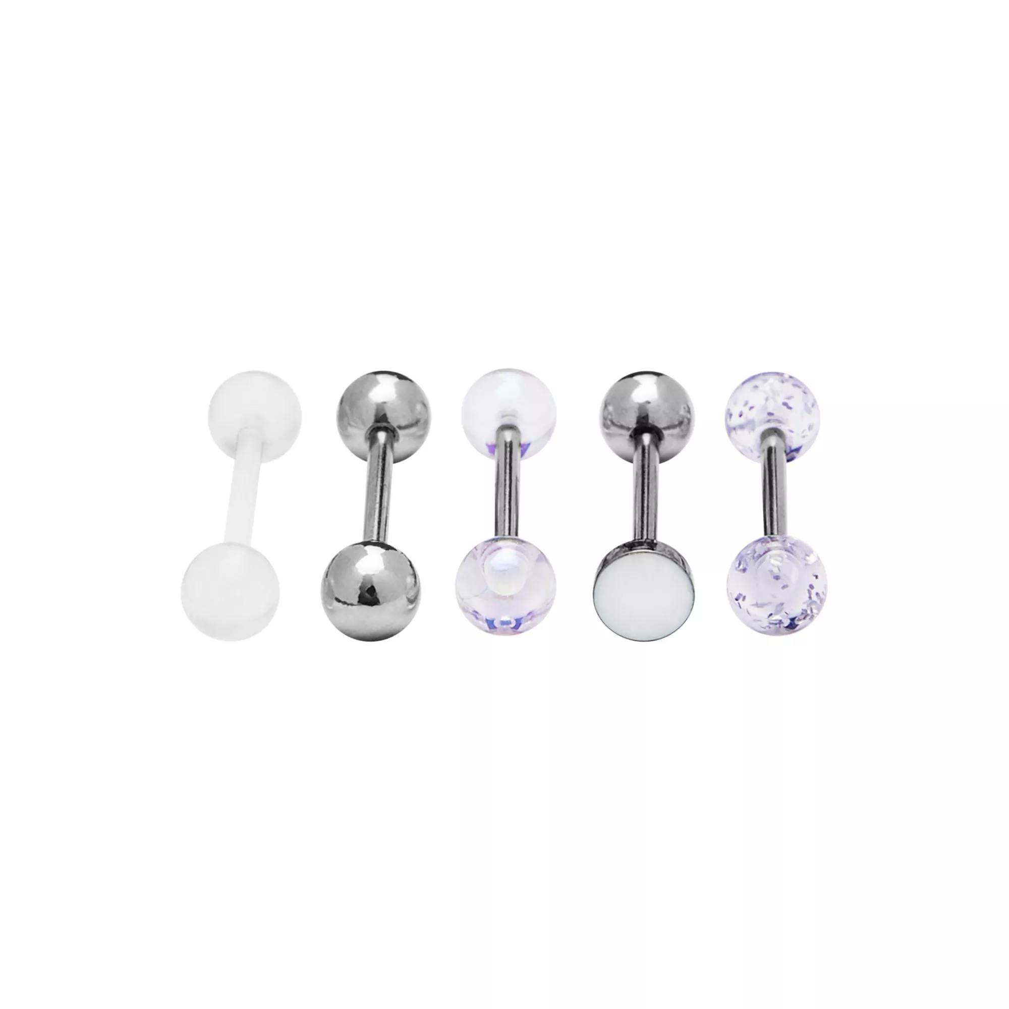 Multi-Pack Glow In The Dark Barbells 5 Pack - 14 Gauge at Spencer's