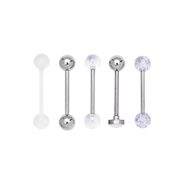Multi-Pack Glow In The Dark Barbells 5 Pack - 14 Gauge at Spencer's