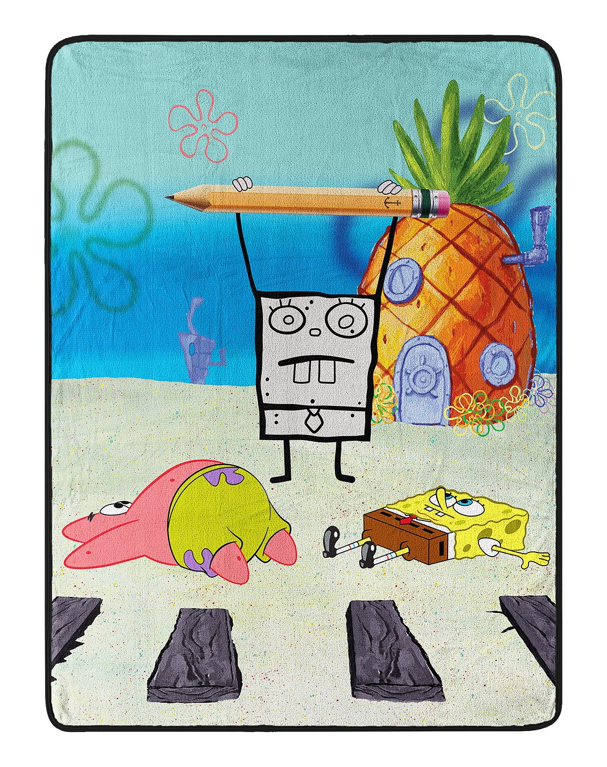 DoodleBob Fleece Blanket - SpongeBob SquarePants

