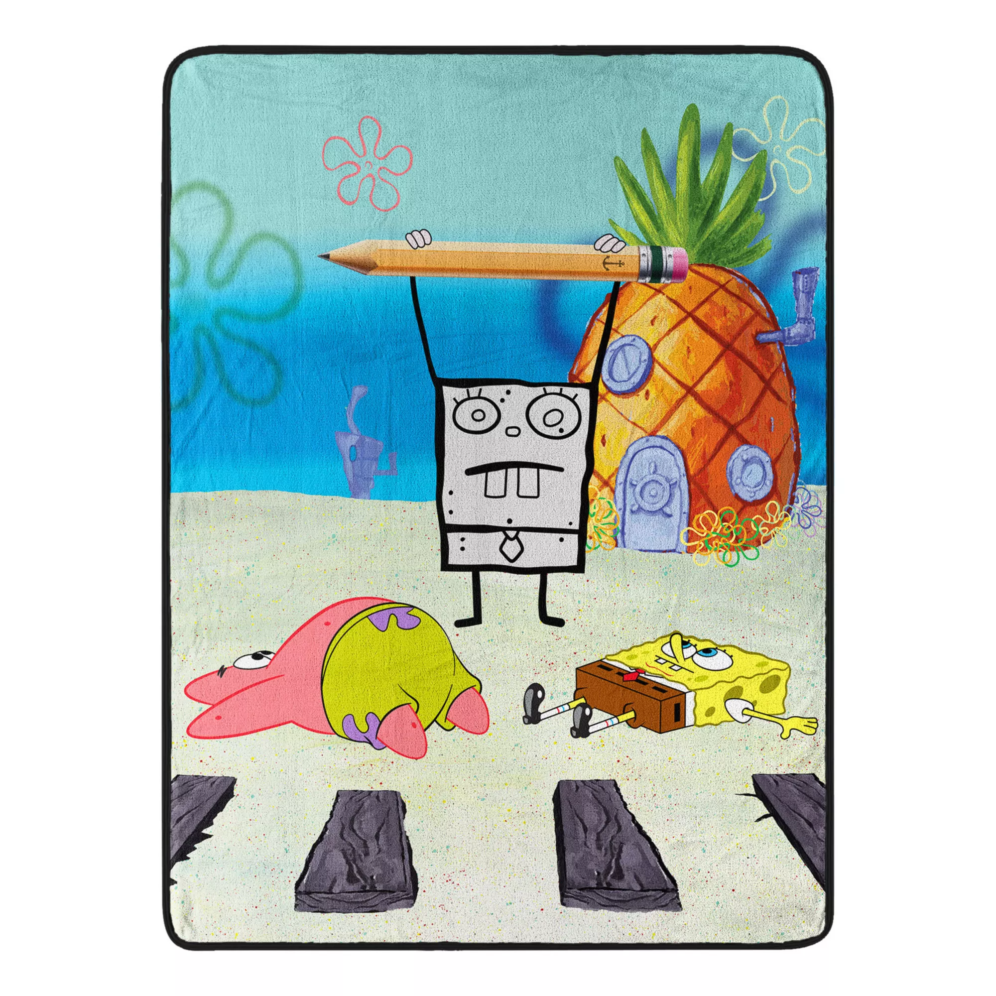 DoodleBob Fleece Blanket - SpongeBob SquarePants at Spencer's