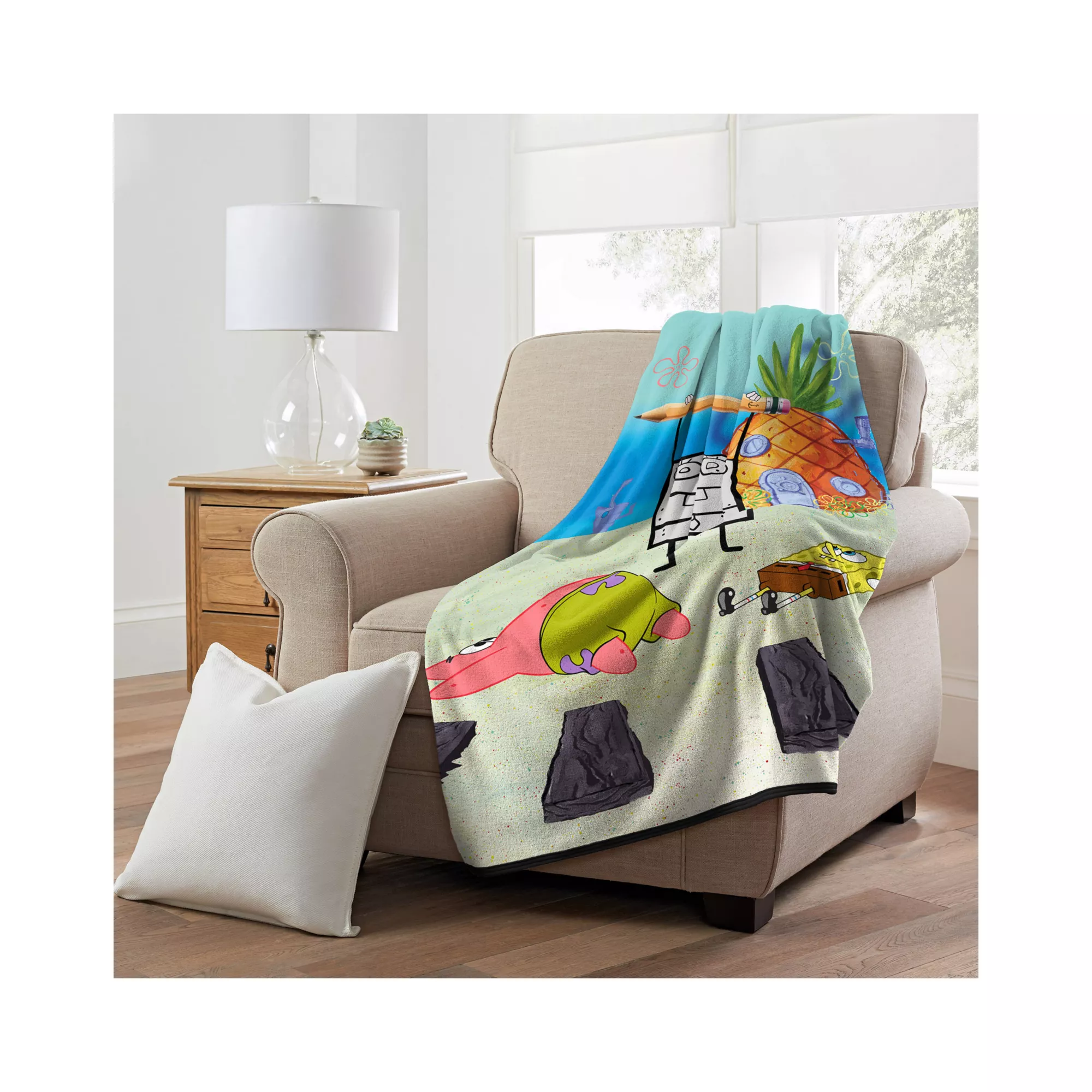 DoodleBob Fleece Blanket - SpongeBob SquarePants at Spencer's