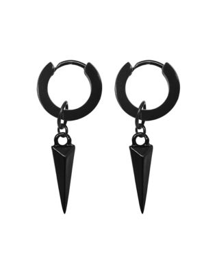 Long black dangle on sale earrings