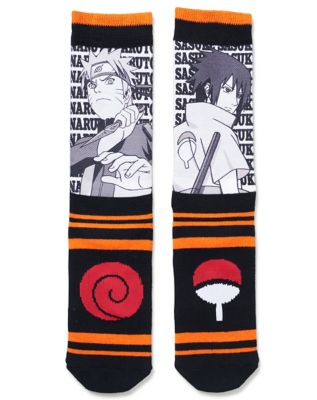 Naruto Sasuke Crew Socks - Naruto - Spencer's