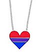 Bisexual Pride Heart Necklace
