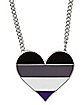 Asexual Flag Heart Necklace